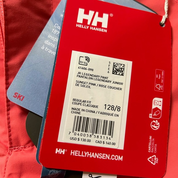NWT helly hansen snow pants coral - Picture 4 of 5